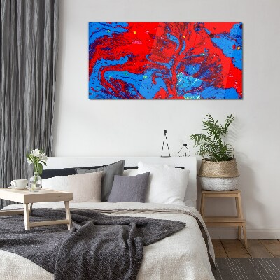 Dynamic explosion of colors Glass Print