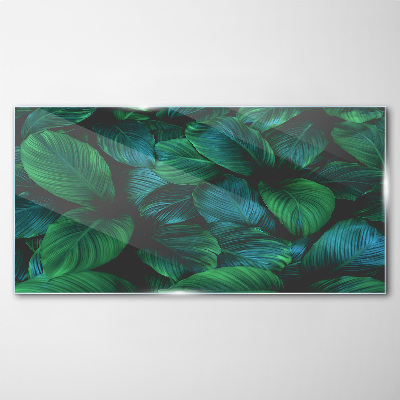 Flower leaves plant Glass Print