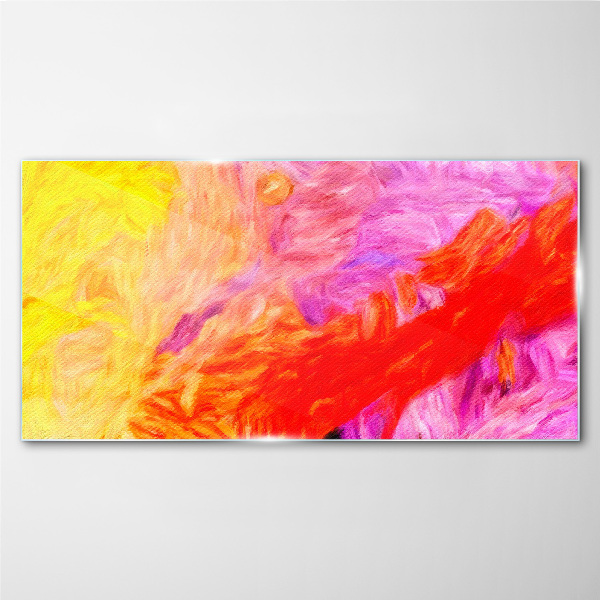 Colorful abstraction in warm tones Glass Print