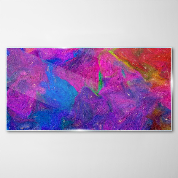 A colorful whirlwind of emotions Glass Print