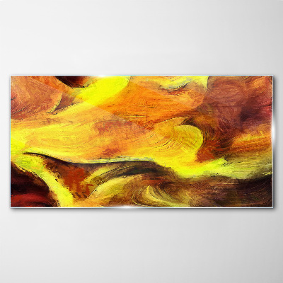 Vivid colors in motion Glass Print