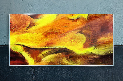 Vivid colors in motion Glass Print