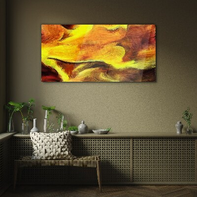 Vivid colors in motion Glass Print