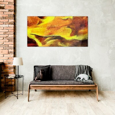 Vivid colors in motion Glass Print