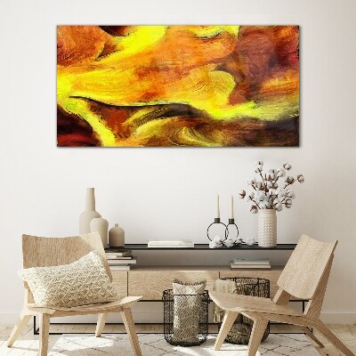 Vivid colors in motion Glass Print