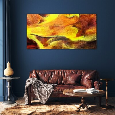 Vivid colors in motion Glass Print
