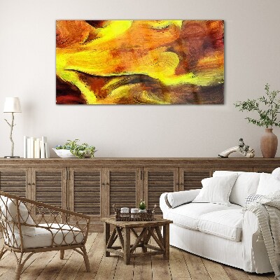 Vivid colors in motion Glass Print
