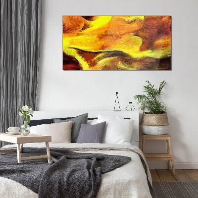 Vivid colors in motion Glass Print