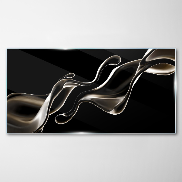 Waves of fluid elegance Glass Print
