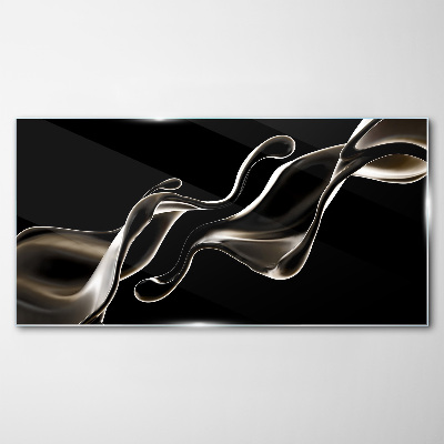 Waves of fluid elegance Glass Print