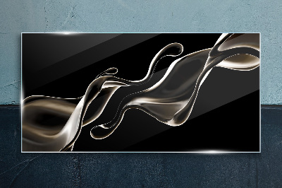 Waves of fluid elegance Glass Print