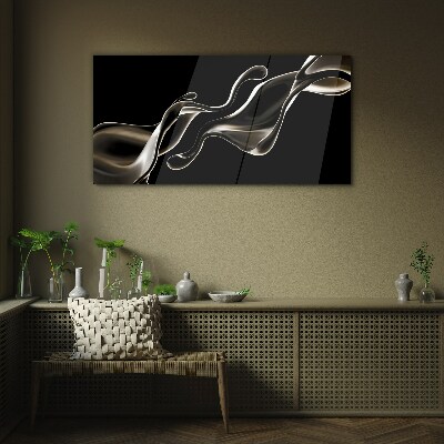 Waves of fluid elegance Glass Print