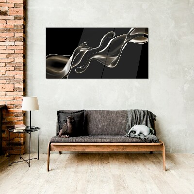 Waves of fluid elegance Glass Print