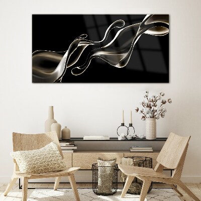 Waves of fluid elegance Glass Print