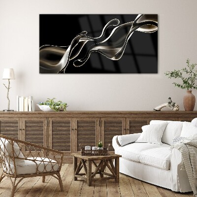 Waves of fluid elegance Glass Print