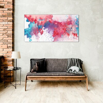 Colorful Swirls Glass Print