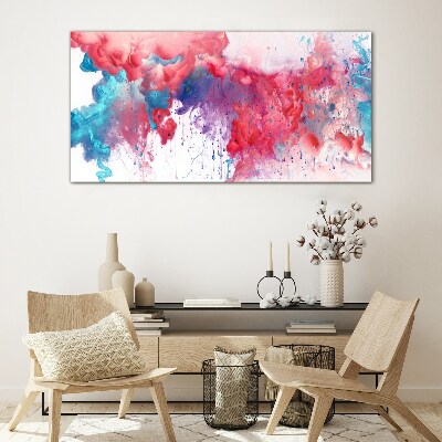 Colorful Swirls Glass Print