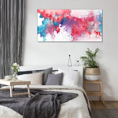 Colorful Swirls Glass Print