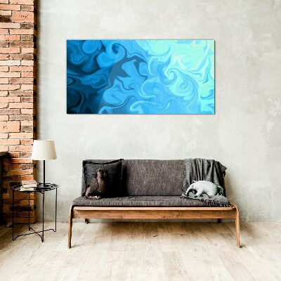 Ocean eddies Glass Print