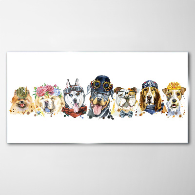 Pet dogs Glass Print