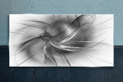 Abstract swirls in monochromatic tones Glass Print