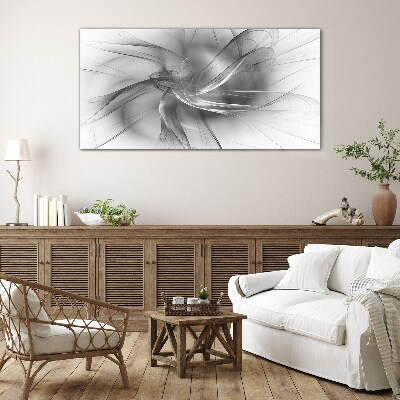 Abstract swirls in monochromatic tones Glass Print