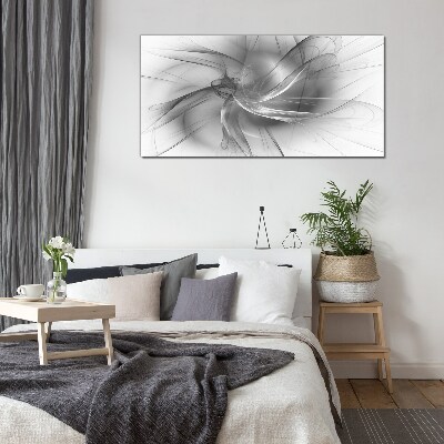 Abstract swirls in monochromatic tones Glass Print