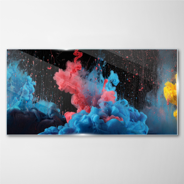 Expression of colorful clouds Glass Print
