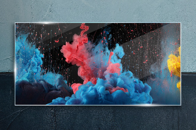 Expression of colorful clouds Glass Print