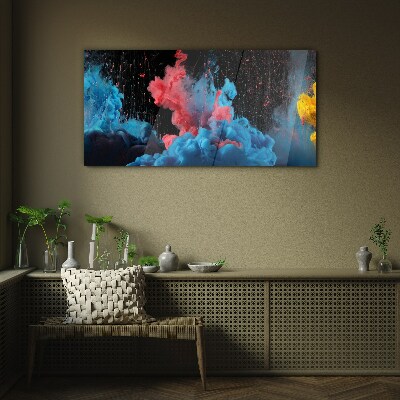 Expression of colorful clouds Glass Print
