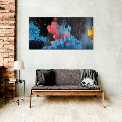 Expression of colorful clouds Glass Print