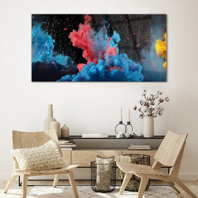 Expression of colorful clouds Glass Print