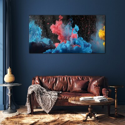 Expression of colorful clouds Glass Print