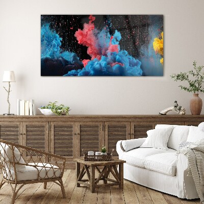 Expression of colorful clouds Glass Print