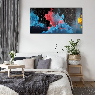Expression of colorful clouds Glass Print