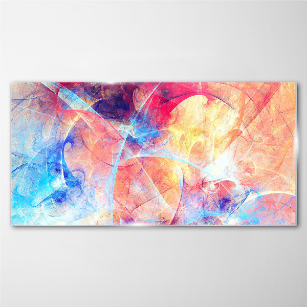 Abstract colors in motion Glass Print