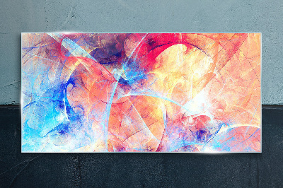 Abstract colors in motion Glass Print