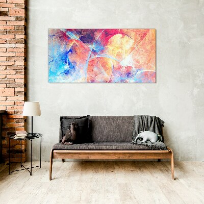Abstract colors in motion Glass Print