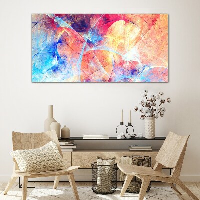 Abstract colors in motion Glass Print