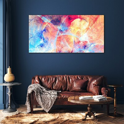 Abstract colors in motion Glass Print