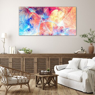 Abstract colors in motion Glass Print