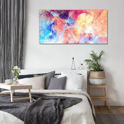 Abstract colors in motion Glass Print