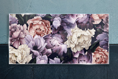 Floral arrangement in pastel shades Glass Print