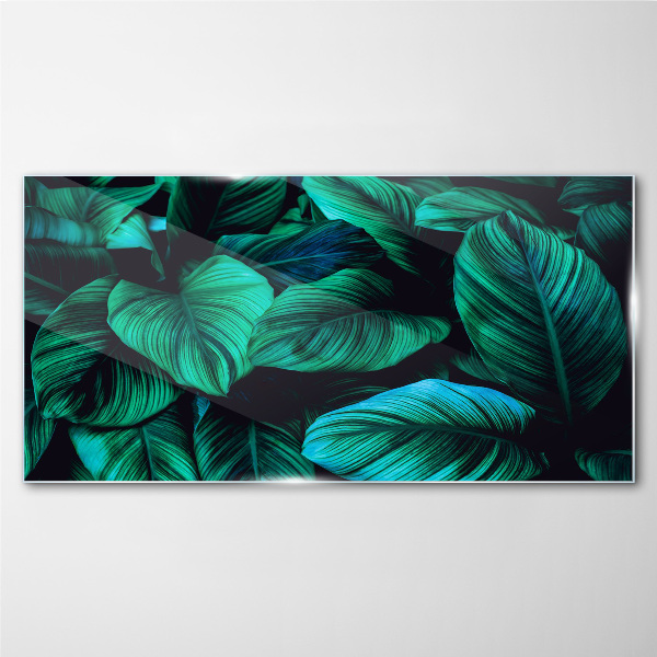 Flower leaves plant Glass Print