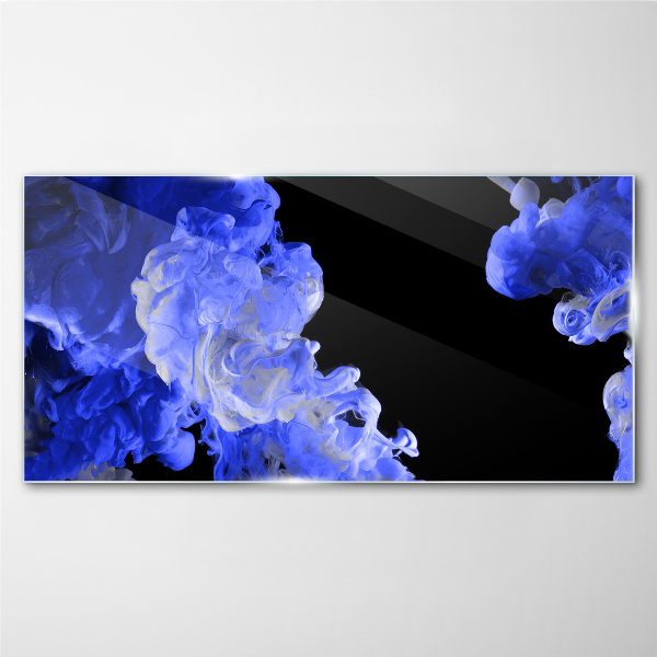 Sky with blue clouds Glass Print