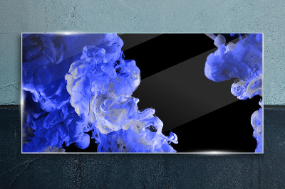 Sky with blue clouds Glass Print
