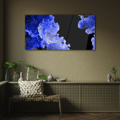 Sky with blue clouds Glass Print