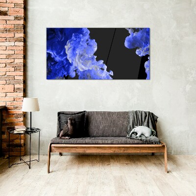 Sky with blue clouds Glass Print