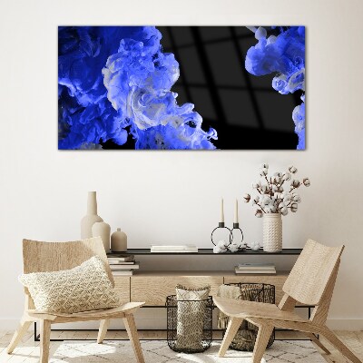 Sky with blue clouds Glass Print
