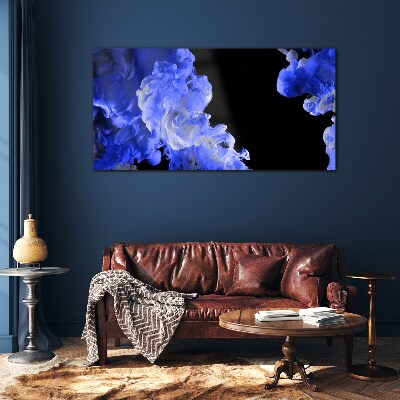 Sky with blue clouds Glass Print